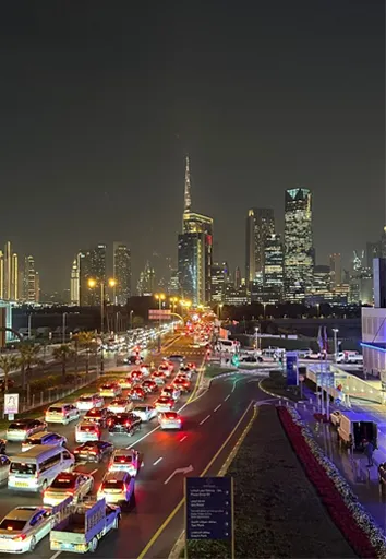 dubai night sky view